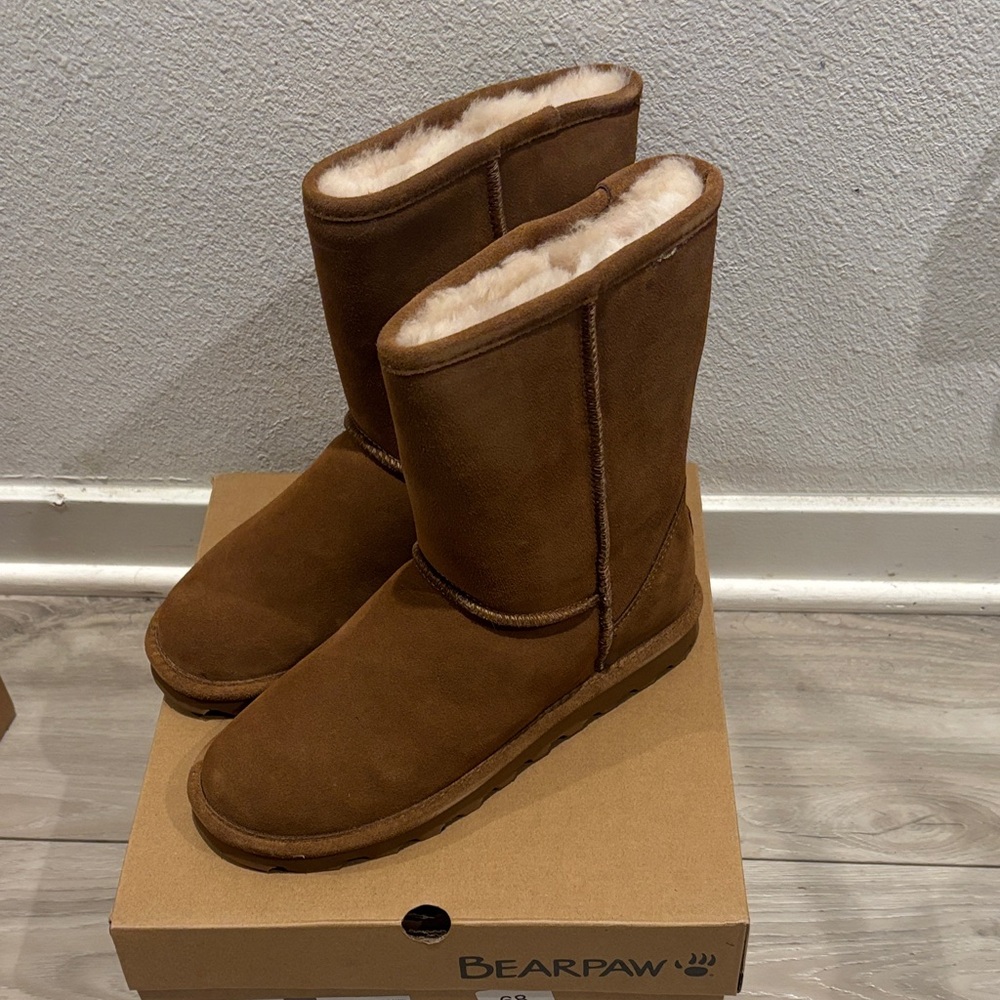 BearPaw Tan Suede Winter Boots - Picture 3 of 7